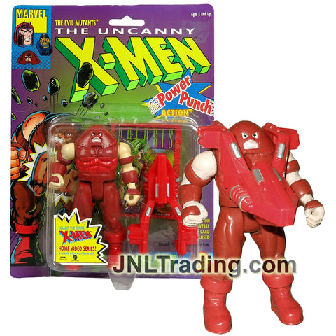 Year 1991 Marvel The Uncanny X-Men Series 5 Inch Figure - Evil Mutants JUGGERNAUT with Battering Ram & Marvel Universe Trading Card