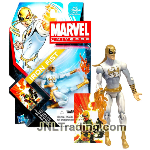 Year 2011 Marvel Universe 4 Inch Figure Series 4 #6 - IRON FIST with Detachable Flame and Collectible Comic Shot