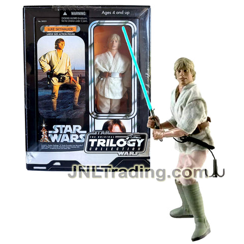 Year 2004 Star Wars The Original Trilogy Collection 12 Inch Figure - LUKE SKYWALKER in Tatooine Desert Costume with Lightsaber and Grappling Hook