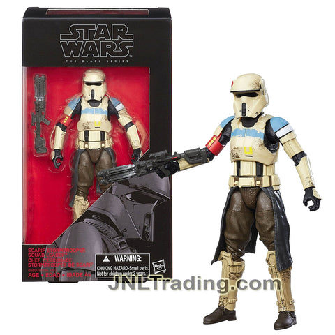 Year 2016 Star Wars The Black Series Rogue One 6 Inch Tall Figure - #28 SCARIF STORMTROOPER SQUAD LEADER with Blaster Rifle