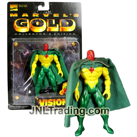 Year 1997 Marvel Comic MARVEL'S GOLD Series 5 Inch Tall Action Figure - VISION