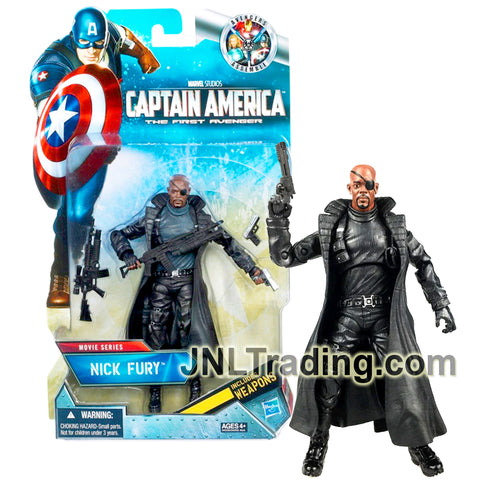 Year 2011 Marvel Captain America The First Avenger Exclusive 6 Inch Figure - Movie Series NICK FURY with Sniper Rifle, Grenade Launcher and Guns