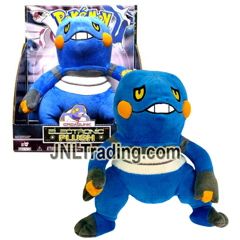 Year 2007 PokeMon Diamond and Pearl Series 10 Inch Electronic Plush Figure - CROAGUNK with Sound FX