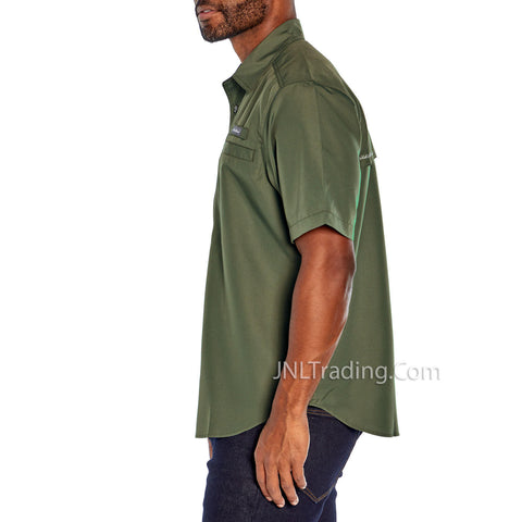Eddie Bauer Men's Moisture Wicking Woven Tech Short Sleeve Shirt (Tea Rose, L)