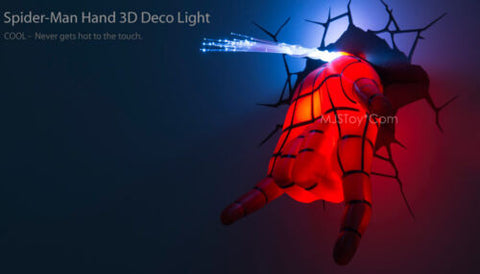 Marvel Ultimate Spiderman Spidey Hand 3d Deco Light 並行輸入-