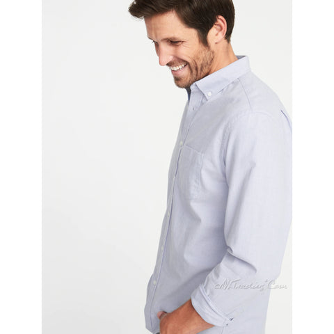 Slim-Fit Built-In Flex Banded-Collar Oxford Shirt