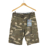 Iron Co Men 100% Cotton Belted Mud Camo Camouflage Cargo Shorts Size 30-38