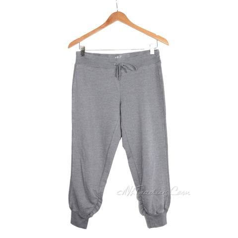 CALVIN KLEIN PERFORMANCE Womens Gray Stretch Tie Ribbed Mid Rise Cinched  Side Hems Cropped Pants Plus 1X - Walmart.com