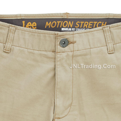 Lee Men's Slim Straight Active Stretch Pant - Elastic Waistband 