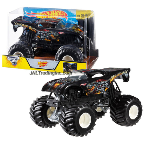 Year 2022 Monster Jam 1:24 Scale Die Cast Metal Official Truck Series :  Gold DRAGONOID with Monster Tires and Working Suspension