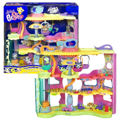 Littlest Pet Shop Round & Round Pet Town store Playground Playset W Pets Complete WW