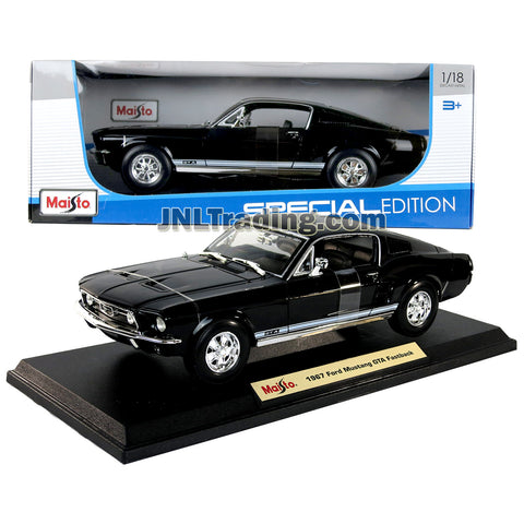 Maisto 1:18 Scale 1967 Ford Mustang GTA Fastback Diecast Vehicle (Colors  May Vary)