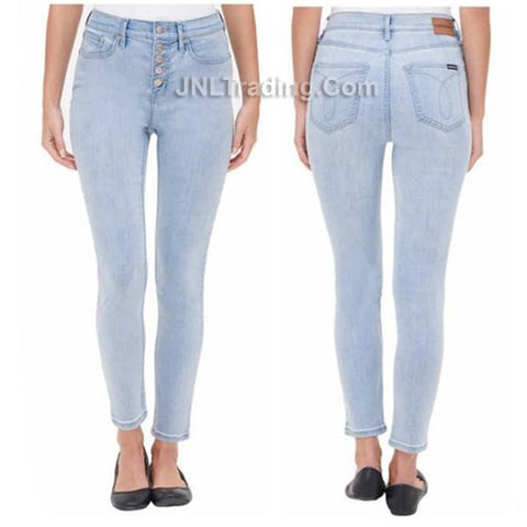 Calvin Klein Jeans Women's High Rise Super Skinny Ankle - Denim Black