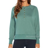 Gap Comfortable Women soft French terry Henley Sweatshirt